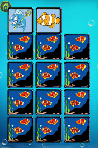Finding Happy Fish In The Matching Cute Cartoon Pu - náhled