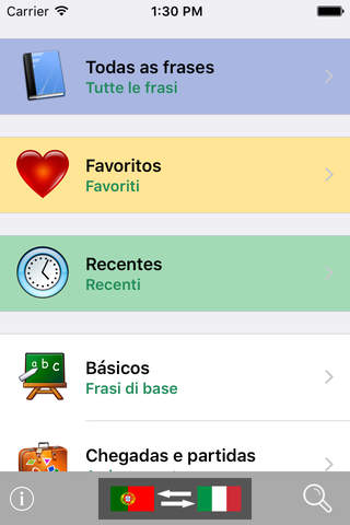 Portuguese / Italian Talking Phrasebook Translator - náhled
