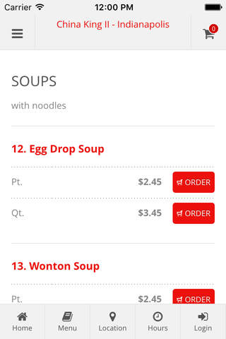 China King II - Indianapolis Online Ordering - náhled