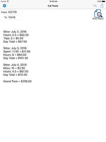 Calendar Track - náhled