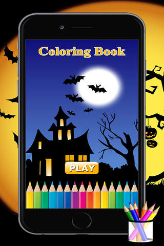 Coloring Book Happy Halloween Free Game For Kids - náhled