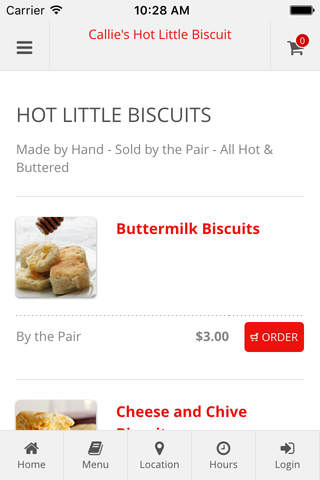 Callie's Hot Little Biscuit Online Ordering - náhled