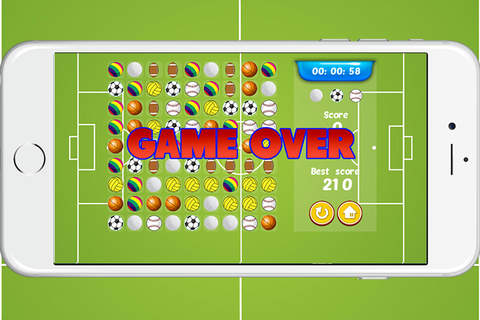 Sports Ball Line Match 5 In Squared Puzzle - The C - náhled