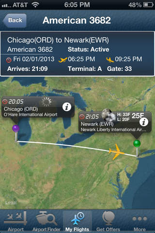 Newark Airport (EWR) Flight Tracker - náhled