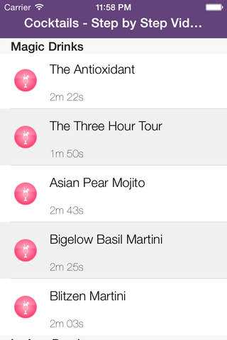 Cocktails - Step by Step Video Cookbook - náhled