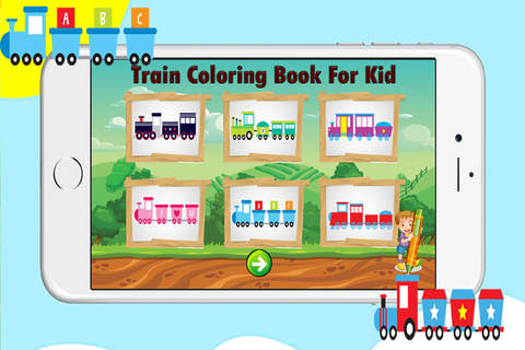 Train Coloring Book For Kids - Vehicle Coloring Bo - náhled