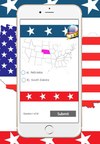 50 States Of United And America Capital Map Quiz - náhled