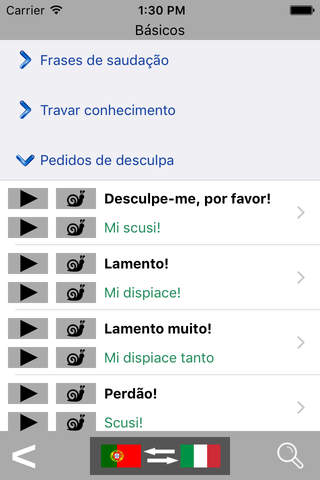 Portuguese / Italian Talking Phrasebook Translator - náhled