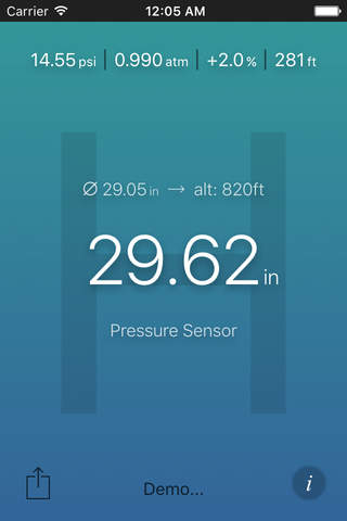 Air Pressure App - náhled