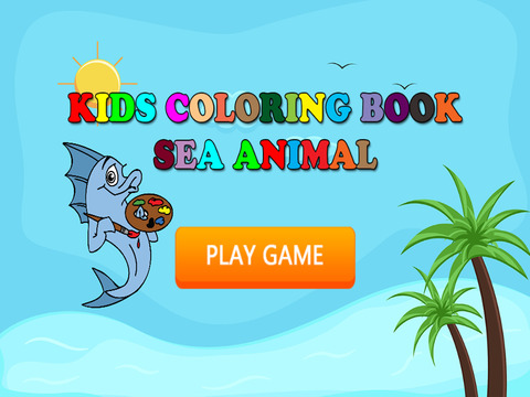 Kids Coloring Book - Sketch Cartoon Sea Animal Pai - náhled