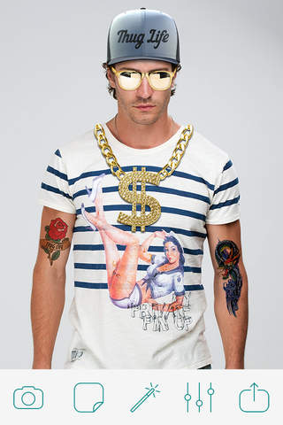 Thug Life Photo Booth - SWAG Stickers for MSQRD Pr - náhled