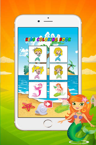 Mermaid Coloring Book For Girls - Coloring Book fo - náhled
