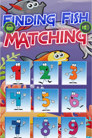 Finding Happy Fish In The Matching Cute Cartoon Pu - náhled
