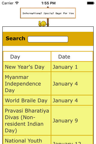 International Special Days - náhled