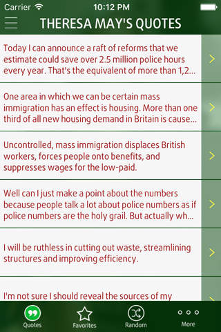 Quotes from Theresa May - náhled