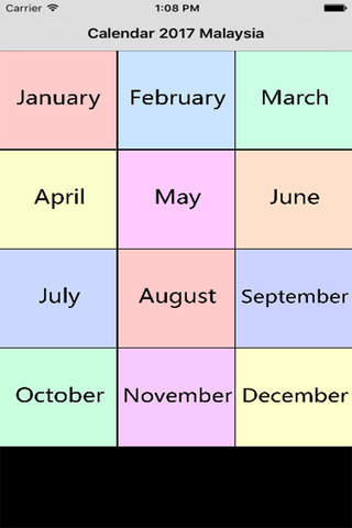 Calendar 2017 Malaysia - náhled