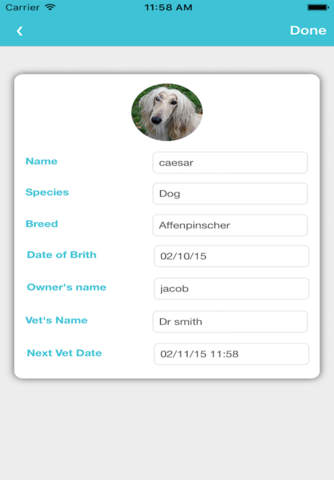 Pets Care App - náhled