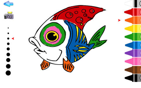 Ocean Fish Coloring Pages for Toddlers and Kids - náhled