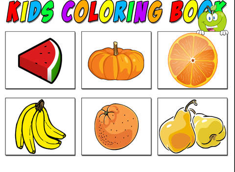 Fruit Coloring Pages For Children To Color Print - náhled