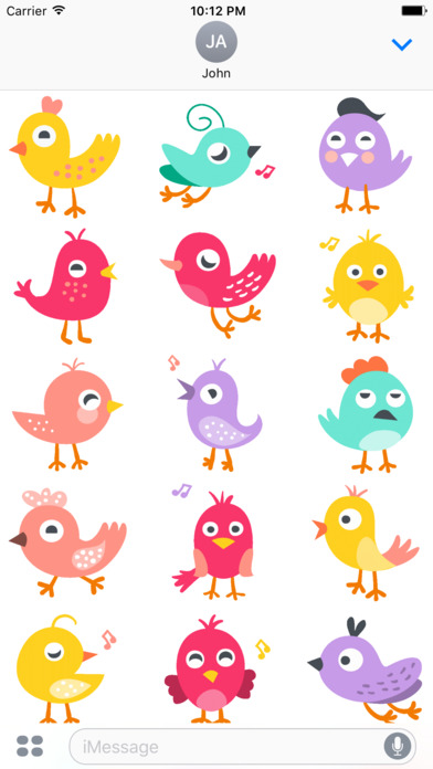 Funny Birds Stickers pack screenshot 2