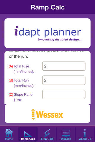 Idapt Ramp & Step Calculator - náhled
