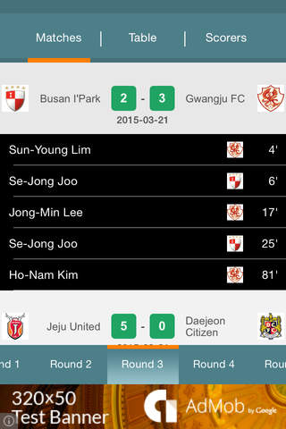 K-League football - live, fixtures, results, stand - náhled