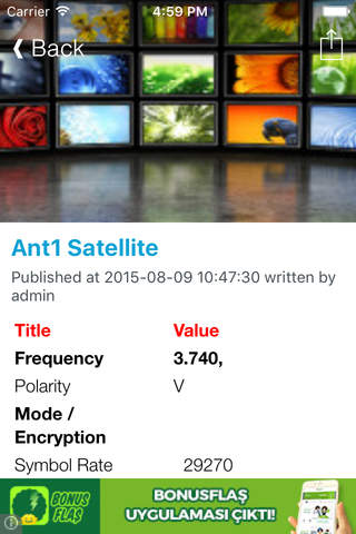 Greece TV Channels Sat Info - náhled