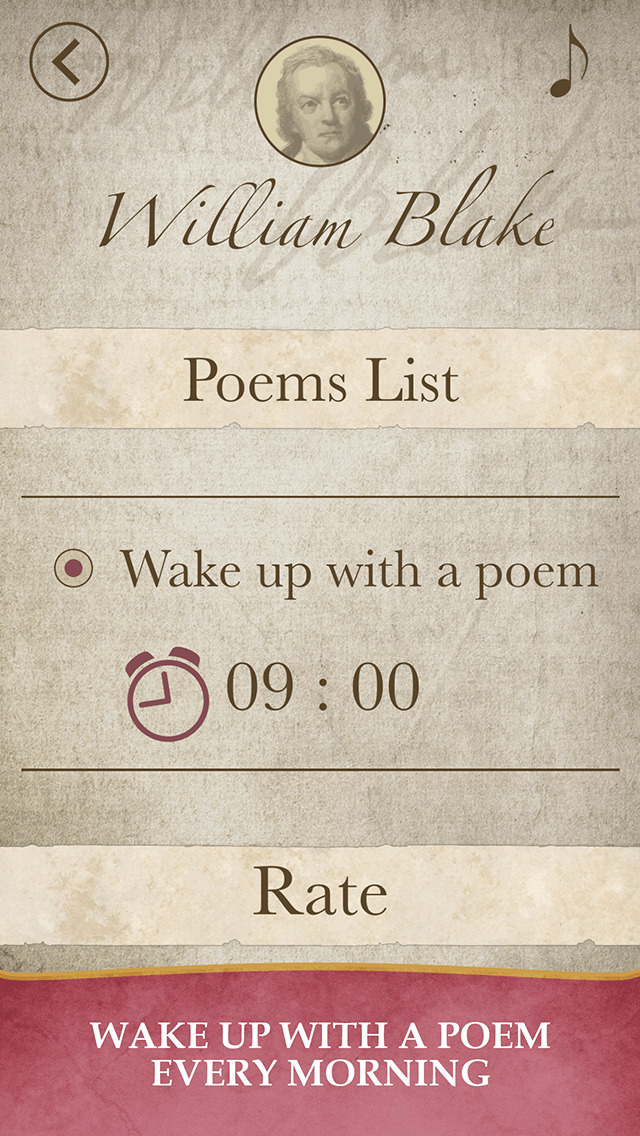 William Blake - Wake up with a poem screenshot 2
