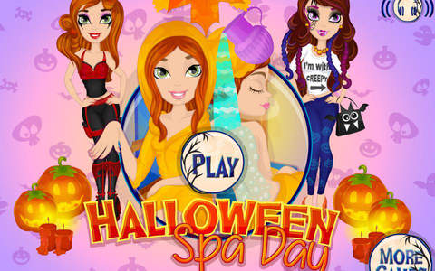 Halloween pumpkin spa salon - náhled