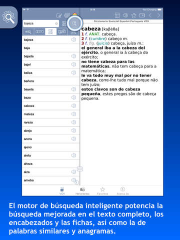 Diccionario Esencial Português-Espanhol/Español-Portugués VOX screenshot 6