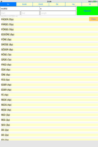 WordFeud Finder - náhled