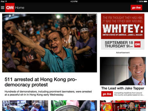 CNN App for iPad screenshot 1