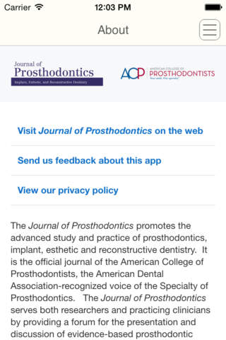 Journal of Prosthodontics - náhled