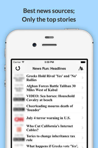 News Run: Top Headlines & Audio News on the Go! - náhled