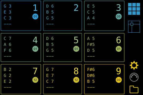 Miditure - a MIDI controller for iPhone - náhled
