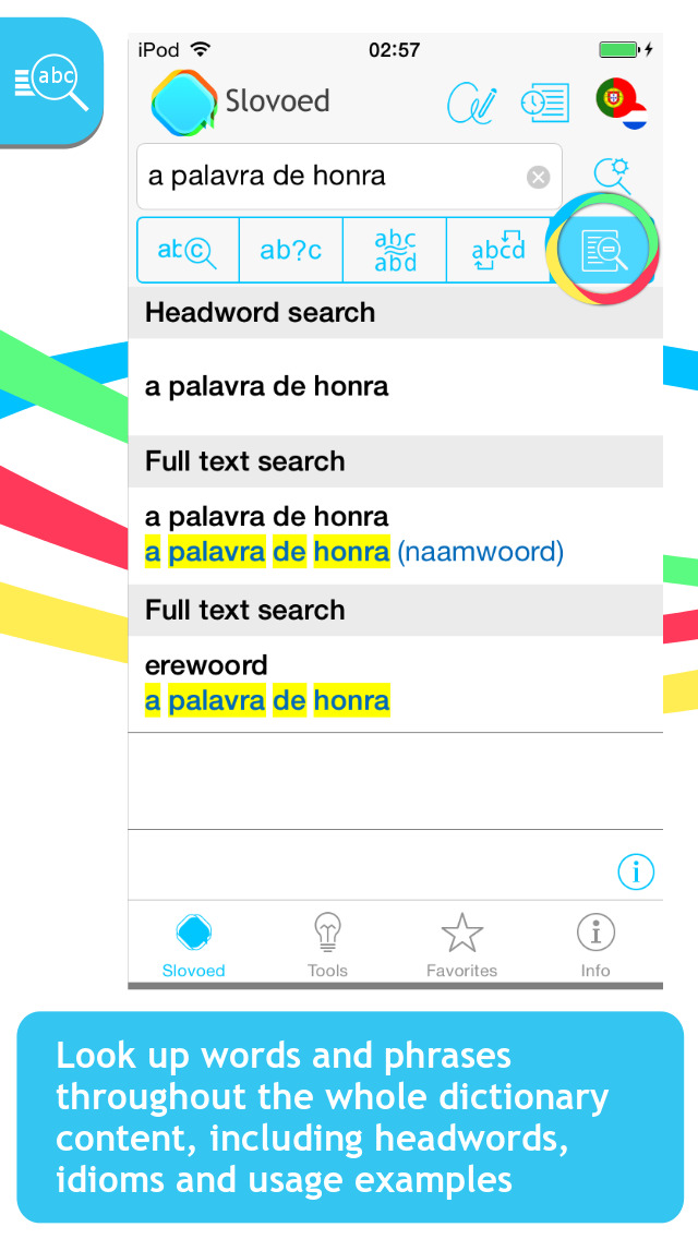 Portuguese <-> Dutch Slovoed Compact dictionary screenshot 2