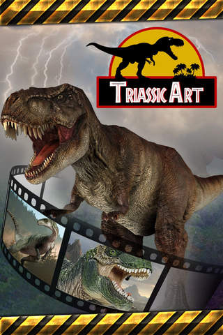 Triassic Art Photo Booth - Insert A World of Dinos - náhled