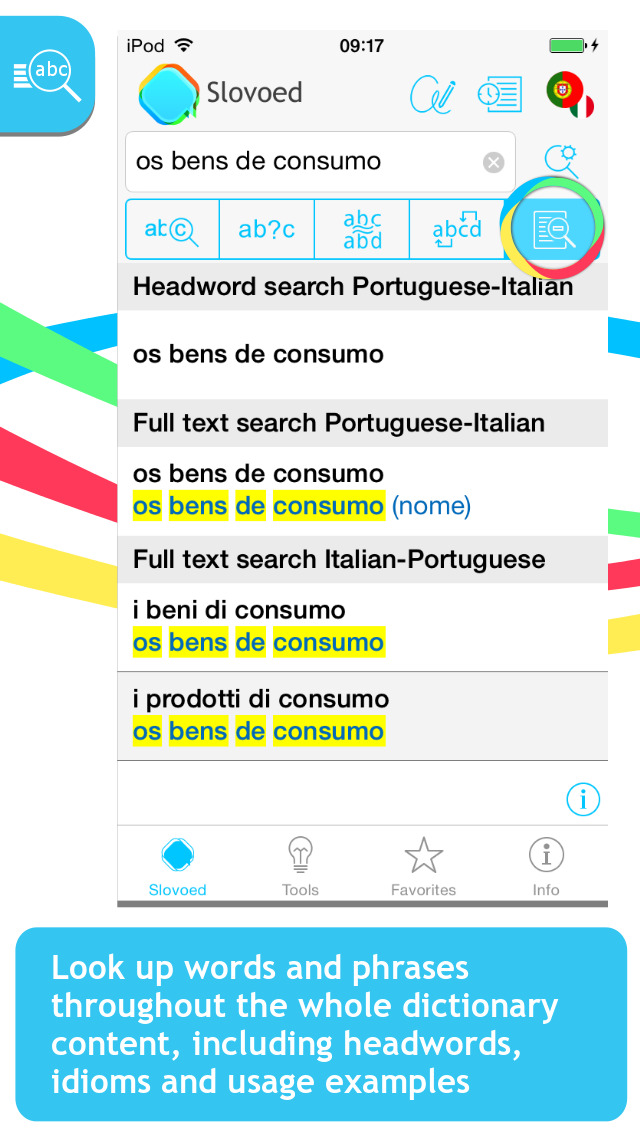 Italian <-> Portuguese Slovoed Compact talking dictionary screenshot 2