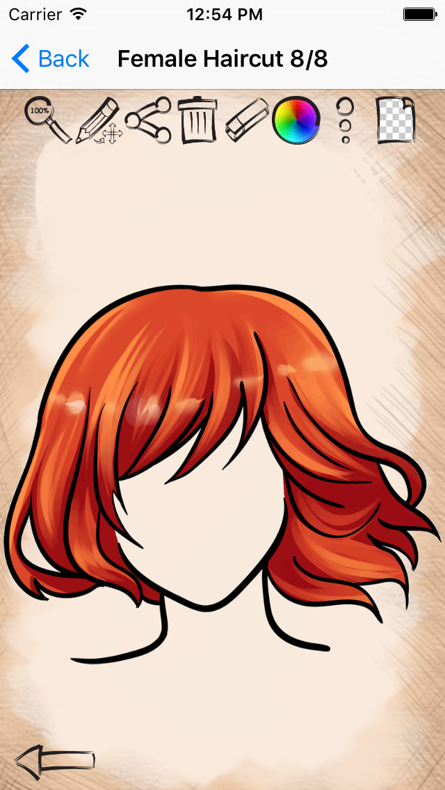 you can draw such hairstyles as anime tails, buns, di