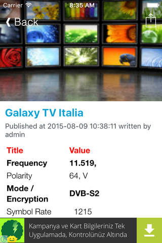 Italy TV Channels Sat Info - náhled