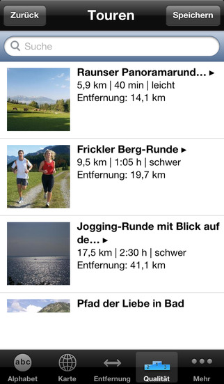 Jogging - outdooractive.com Themenapp screenshot 2