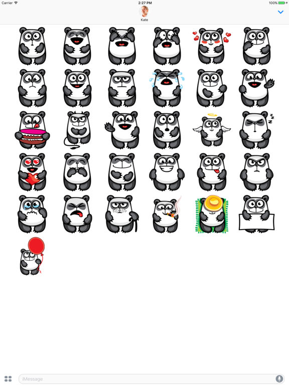 Fun Panda - Stickers for iMessage screenshot 5.