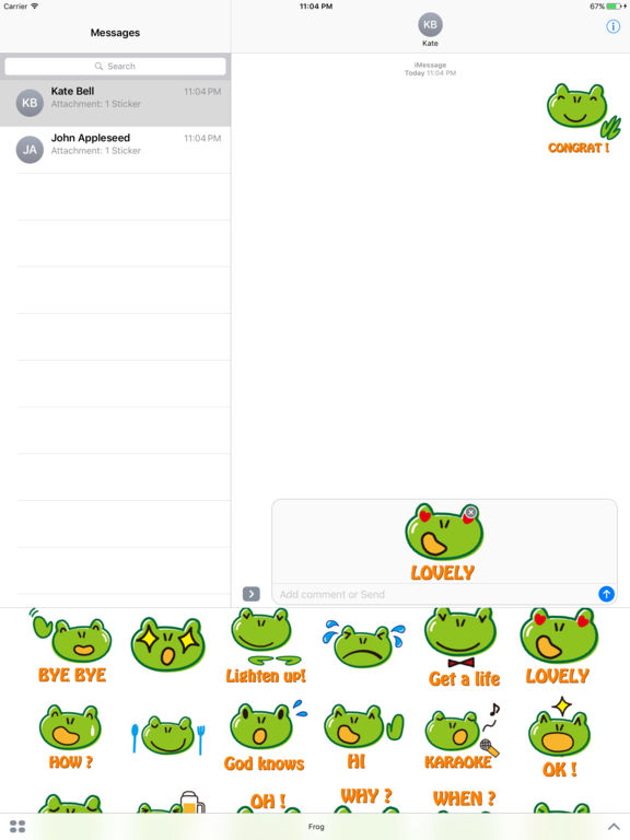 Cute Frog Stickers pack screenshot 5