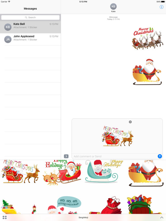 SleighMoji, Christmas Sleigh Stickers for iMessage screenshot 5
