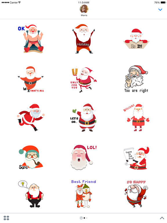 SantaMoji - Christmas Santa Stickers for iMessage screenshot 4