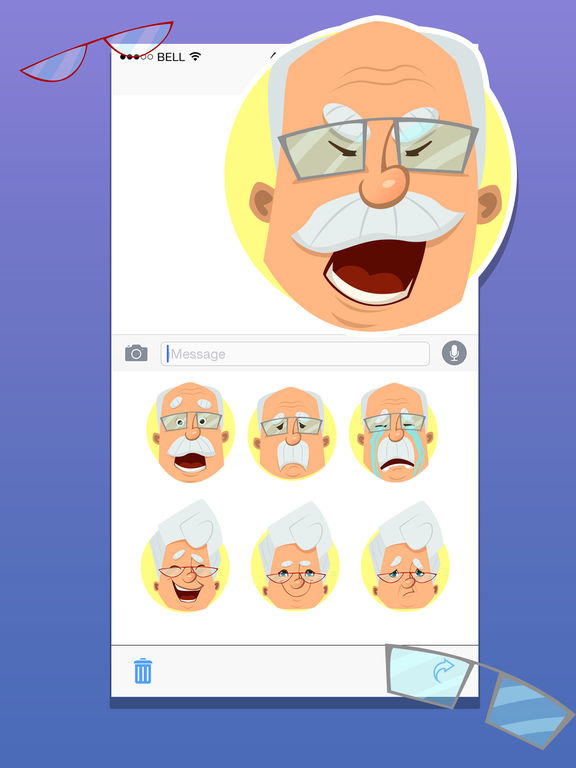 Old Man Expressions Emoticons Stickers screenshot 6