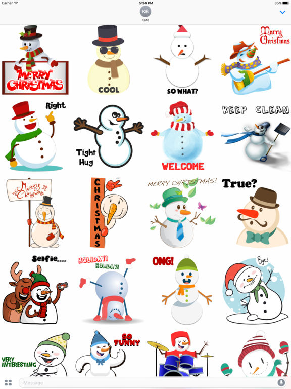 Snowman Emoji - Christmas Snowman Stickers screenshot 4