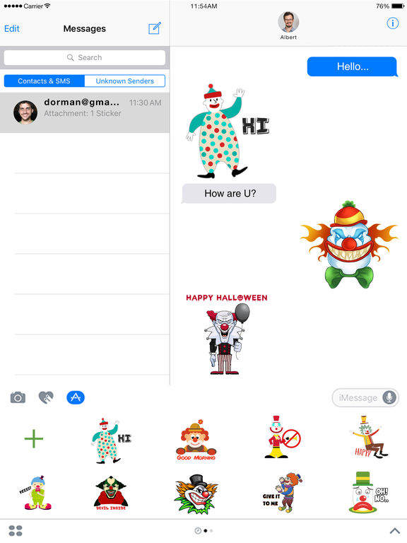 Evil Clown Stickers - Clown Stickers for iMessage screenshot 5