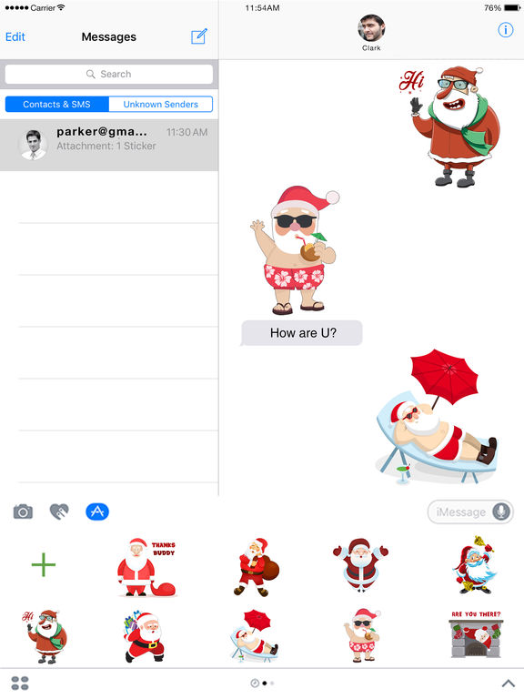 SantaMoji - Christmas Santa Stickers for iMessage screenshot 5