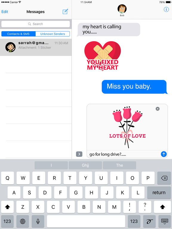 Lovetickers - Heart,Couple,Love emoji for iMessage screenshot 6